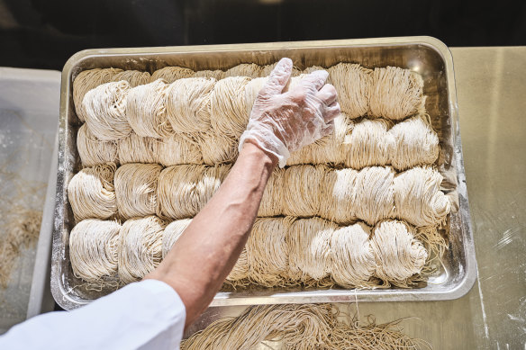 Hand-made noods. 