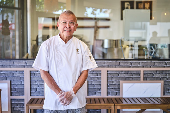 Erich Wong in his noodle restaurant Yip.