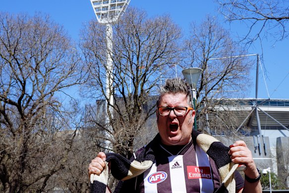 Glenn Peters at Yarra Park on grand final day.