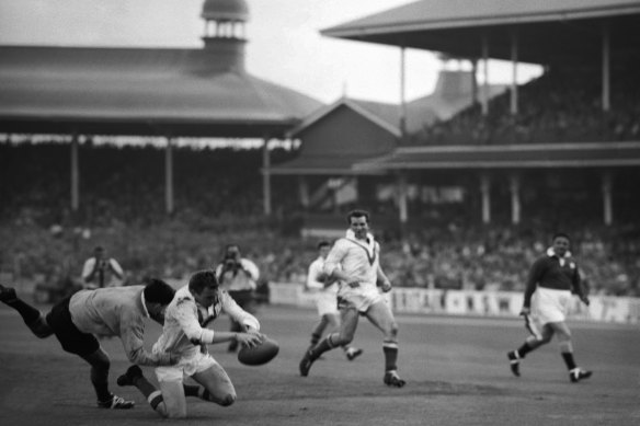 England scores a try, NSW vs England, June 2, 1962.