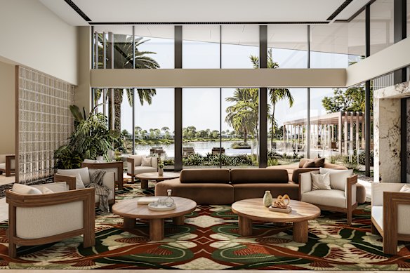 The Country Club’s design creates tranquil spaces for residents, framed by natural light and the beautiful surrounding environment.