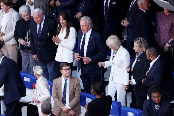 Kate in the stands during the match.