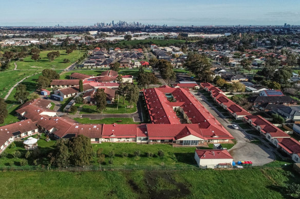 St Basil’s in Fawkner, where an outbreak last year left 94 of the 117 mostly Greek and Serbian-born residents infected.