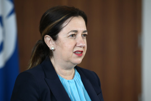 Asked about the delayed Griffin report, Annastacia Palaszczuk instead pointed to NSW.