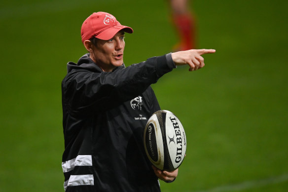 Brumbies coach Stephen Larkham during his time with Munster in Ireland.
