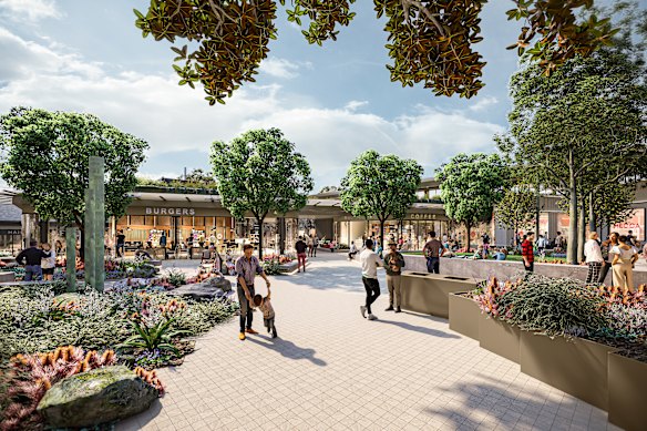 An artist’s impression of Stage 2 of the Rouse Hill Town Centre.
