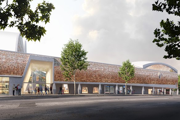 A view of the museum’s frontage along Harris St.