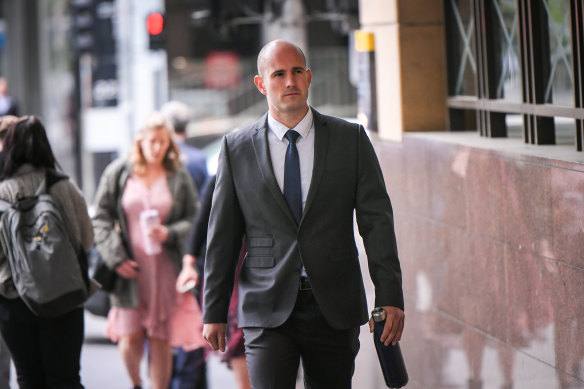 Thomas Sewell outside of court during his contested hearing.