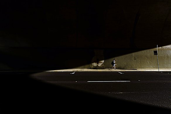 An early morning walk in Kirribilli, Sydney, on Tuesday.