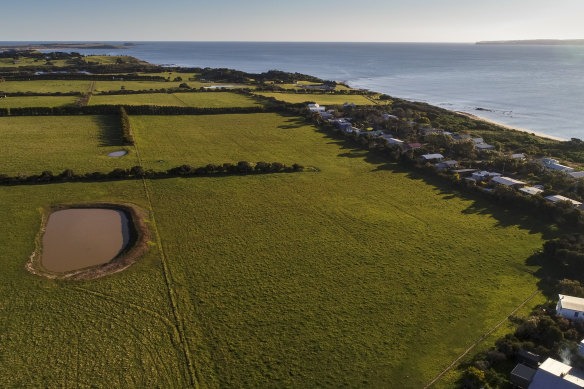 The farmland in Ventnor at the centre of Matthew Guy’s controversial planning decision. 