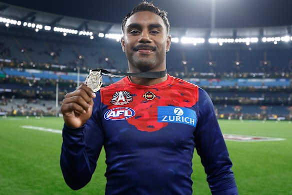 Kysaiah Pickett after winning the Frank “Checker” Hughes Medal.
