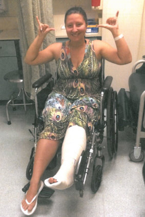 Anna Bowditch on holiday in Hawaii with broken leg