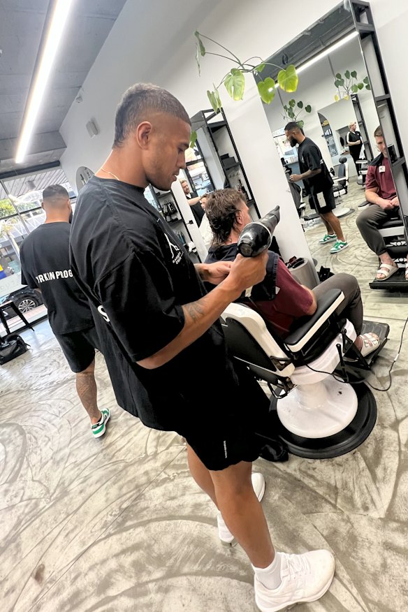 Rabbitohs player Michael Chee Kam is taking a barber course to ensure he has career options following his retirement from rugby.