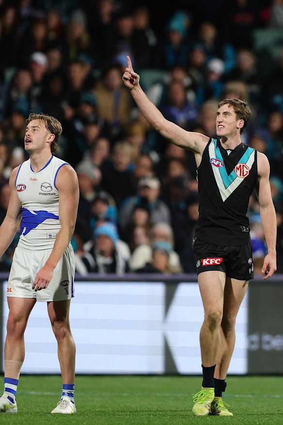 Jack Whitlock is emerging as another prong in the Port Adelaide attack.