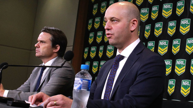 In his defence: Todd Greenberg tried to cover for the ARLC chairman. 