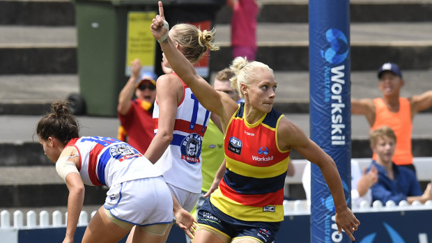 Leading the way: Crows captain Erin Phillips.