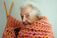 Sheila Hicks at her studio in Paris in August.