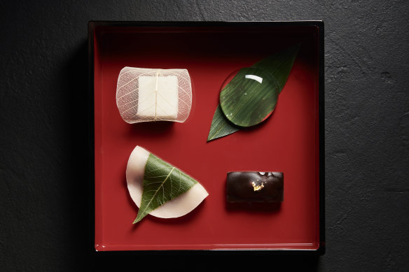 Wagashi (traditional Japanese sweets at Minamishima.