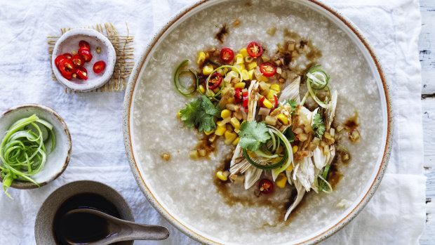 Neil Perry’s chicken and corn congee