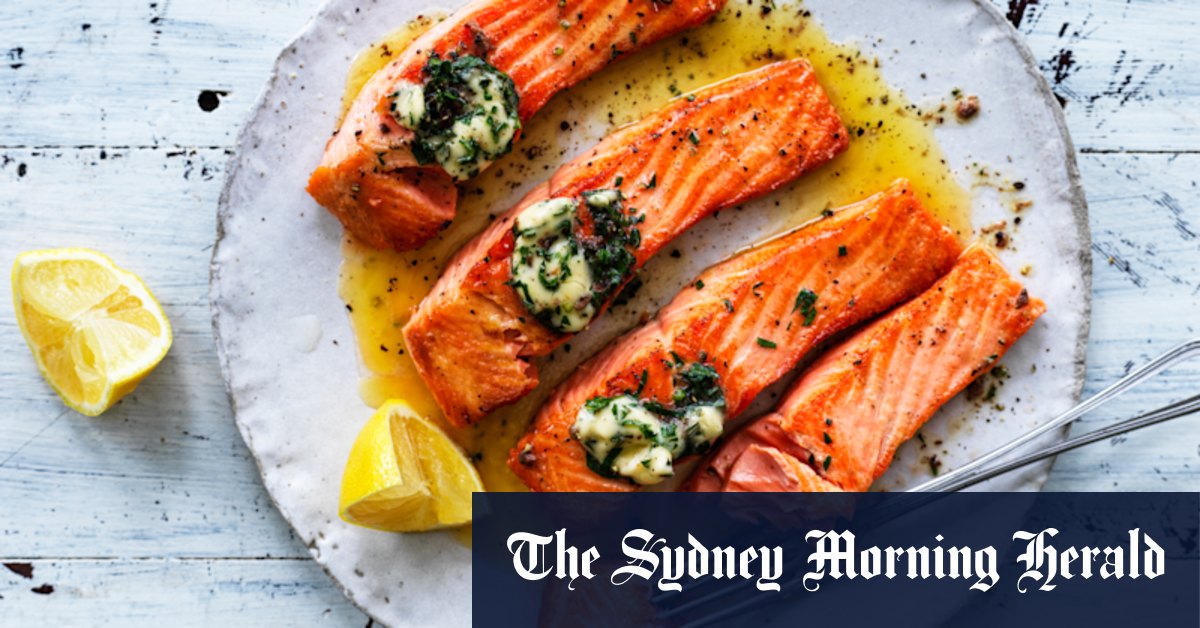 Neil Perry’s grilled ocean trout with garlic, rosemary and anchovy