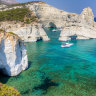 Kleftiko cove located at the south coast of Milos island, Greece.
