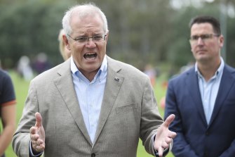 Prime Minister Scott Morrison in Canberra on Sunday.