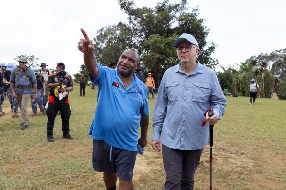 Prime Minister of Papua New Guinea James Marape and Prime Minister of Australia Anthony Albanese.