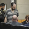 Daniel Perry enters the courtroom in Austin, Texas.
