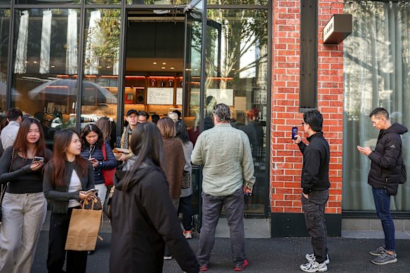 Charlie Duffy’s debut bakery, Daybreaker, attracts queues.