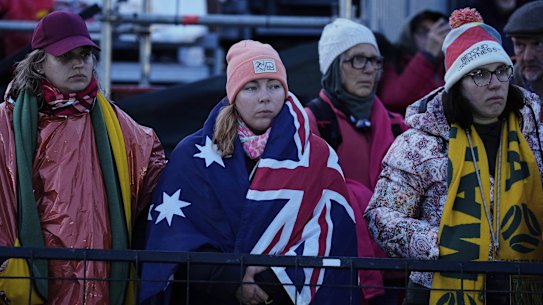 A dawn memorial service was held at Anzac Cove beach, the site of the World War I Anzac landing in Gallipoli.