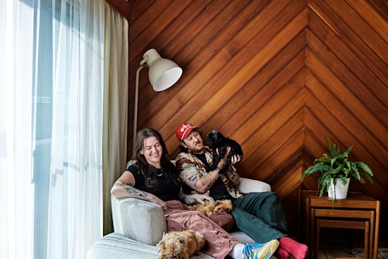 “The timber panelling, tiles, textures, colours and finishes of this era felt so warm and interesting compared to other houses we’d viewed,” says Elise Honeybrook.