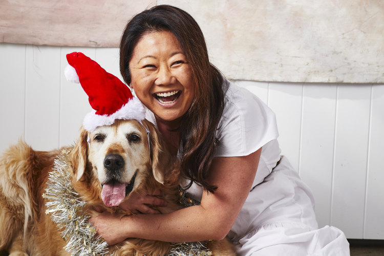 Nagi Maehashi and her faithful companion Dozer.