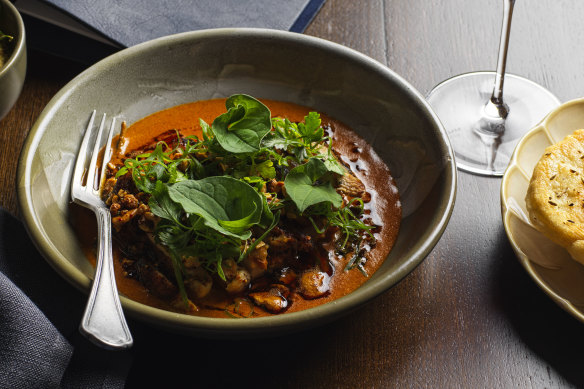 “Habibbi” butter chicken with ras el hanout butter chicken gravy.