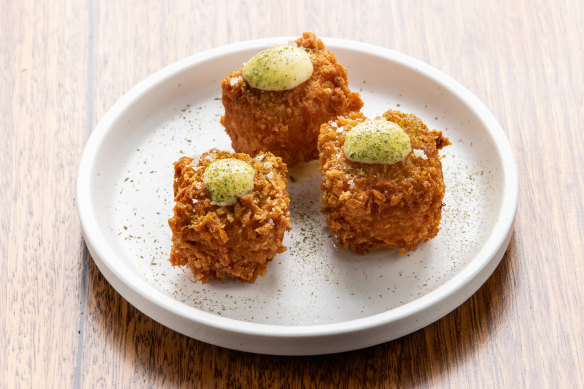 Chicken soup croquettes.