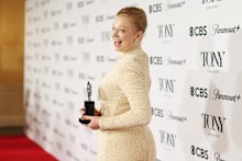 Sarah Snook with her Tony for Best Actress In A Play, earned for her role in Sydney Theatre Company’s The Picture Of Dorian Gray.