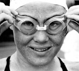 Susie Maroney trains on October 26, 1990.