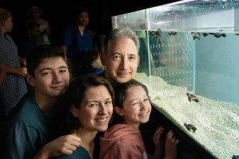 World Festival Festival organiser Brian Greene and his wife and festival co-founder Tracy Day and their children on their last visit to Brisbane for the 2019 festival