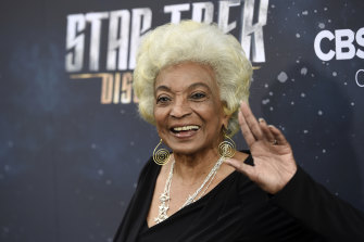 Nichelle Nichols at the premiere of the television series <i>Star Trek: Discovery</i> in 2017. 