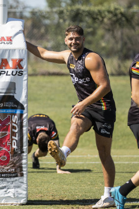 Mavrik Geyer at Panthers training.