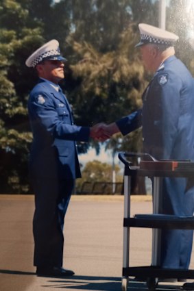 David Branov graduates from the academy.