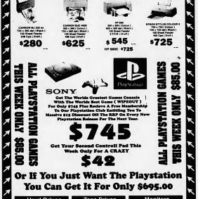 An ad placed in The Age newspaper in 1995, spruiking the PlayStation as the world’s greatest console.