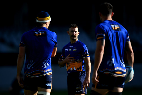 Nic White at the Brumbies captains run in Auckland.