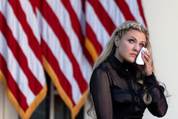 Di antara mereka yang kesal dengan teori Owens adalah janda Charlie Kirk, Erika.