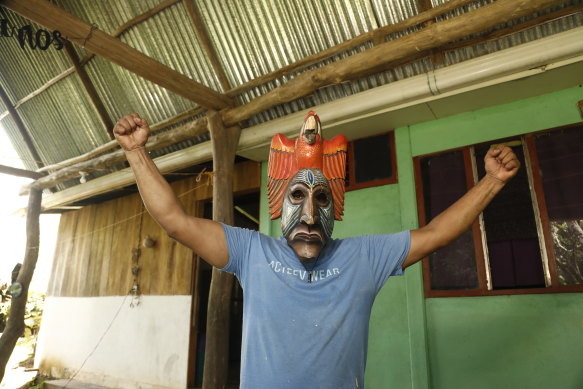 Broran masks, designed to give a voice to the animals of the forest.