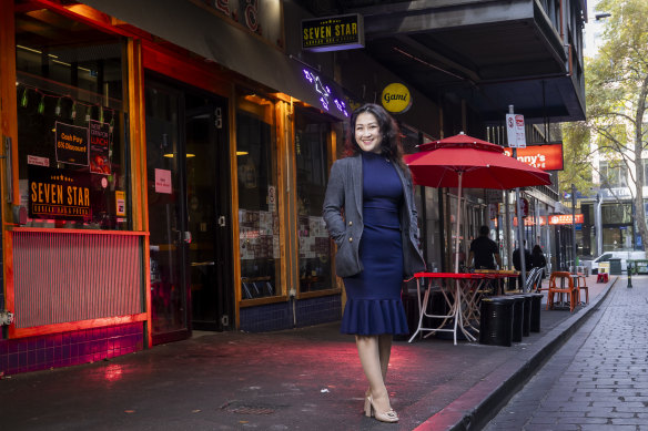 Kate GaHye Kim, political and economic officer for the South Korean consulate-general in Melbourne, in Healey’s Lane, where many Korean businesses are located.