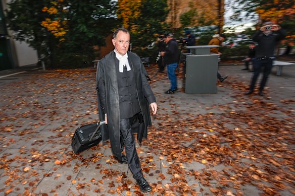 Defence barrister Colin Mandy, SC, outside court on Wednesday.