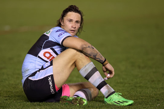 Sharks halfback Nicho Hynes.