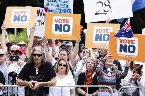 Attendees at the Sydney rally for No.