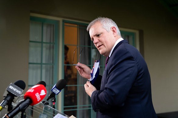 Mr Morrison was keen to avoid responsibility for Sydney’s lockdown.