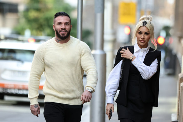 Sulieman ‘Sam’ Abdulrahim outside court last year with wife Chloe Wakim Abdulrahim.